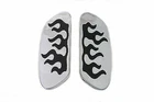 Passenger Footboard Set With Flame Design For Harley Davidson By V-twin New. Price: $175.40.