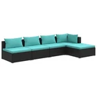 6-PIECE Patio Lounge Set With Cushions Easy To Rearrange Vidaxl New. Price: $432.99.