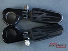 Genuine Harley Davidson Tribal Highway Pegs + Billet Mounts Black 1/4" Used. Price: $55.25.