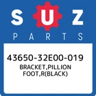 43650-32E00-019 Suzuki Bracket,pillion Foot,r(black) 4365032E00019, New Genuine. Price: $60.64.