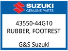 Suzuki Oem Part 43550-44G10 Rubber, Footrest New. Price: $31.77.