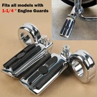 Chrome Highway Foot Pegs For Harley Road King Electra Street Glide 1-1/4" Bars New. Price: $43.95.