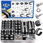 136PCS Cable Clamps Assortment KIT,10 Sizes 304 Stainless Steel Rubber Cushion New. Price: $39.97.