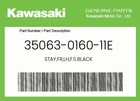 Kawasaki Genuine Stay,fr,lh,f.s.black 35063-0160-11E New. Price: $126.66.