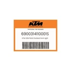 Ktm Genuine Footrest Front Right - 6900314110001S New. Price: $34.21.