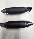 Avon Grips FP-FLA-80 Flame Texture Footpegs, Chrome Used. Price: $45.00.