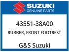 Suzuki Oem Part 43551-38A00 Rubber, Front Footrest New. Price: $17.54.