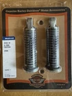 Harley Davidson Ring Chrome Black Rubber Footpegs Genuine Oem 0-49128-82 Pair New. Price: $24.90.