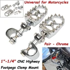 Chrome 1-1.25" Highway Engine Pegs Mount Footrest For Harley Touring Dyna New. Price: $49.99.