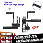 Black Billet Forward Controls Foot Pegs Harley Softail Fxst Heritage Flstc New. Price: $149.98.