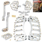 For Harley Mx Floorboards Footboards Brake Pedal Touring Street Glide Road New. Price: $159.12.