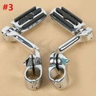 Chrome 1.25" 32MM Long Angled Adjustable Highway Foot Pegs Mount For Harley New. Price: $29.80.