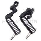 Gear Skull 1"" 25MM Footpeg Mounting Kit Chrome Short Angled Black New. Price: $13.98.