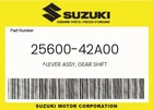 Suzuki Genuine Lever Assy, Gear Shift 25600-42A00 New. Price: $59.75.