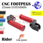 Cnc 25MM Extension Front Footpegs Pole For Buell 1125R All Year New. Price: $54.25.